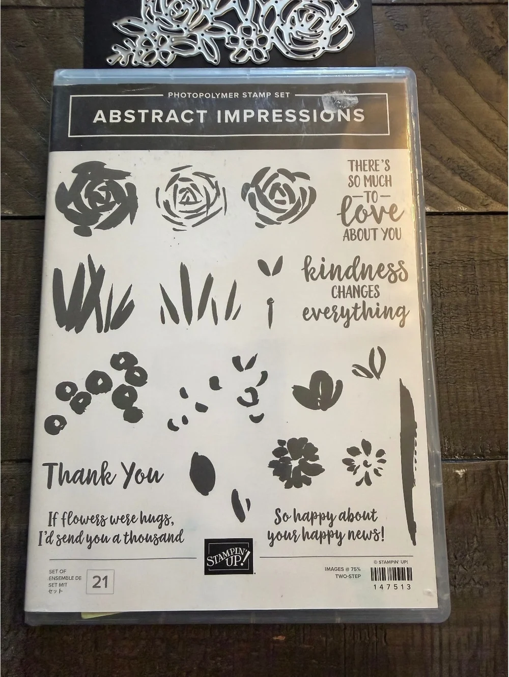 Stampin’ Up Abstract Impressions stamp set & Springtime Expressions die cut set